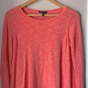 EILEEN FISHER Coral Organic Linen 3/4 Sleeve Top